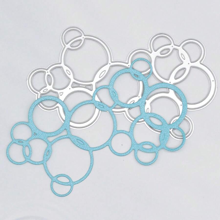 1 Miếng Bong bóng Váy rộng Bối cảnh Cắt kim loại Chết Giấy nến Đối với Làm sổ lưu niệm Thẻ Giấy Thủ công Sinh nhật Thủ công - Bạc - Xem 1