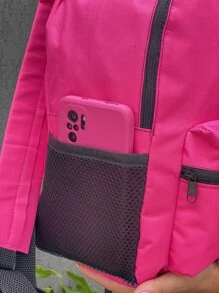 Women Functional Backpacks - Màu Hồng Tươi - Xem 4