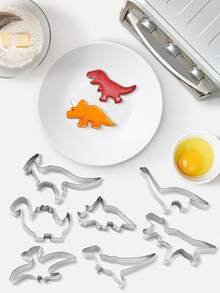 不鏽鋼復活節、恐龍、工具箱、蝴蝶、餅乾模具,12入組不鏽鋼餅乾切模具,手動壓餅模具,水果切割模具,餃子模具,diy廚房工具 - 餅乾模具套裝 - 查看 7