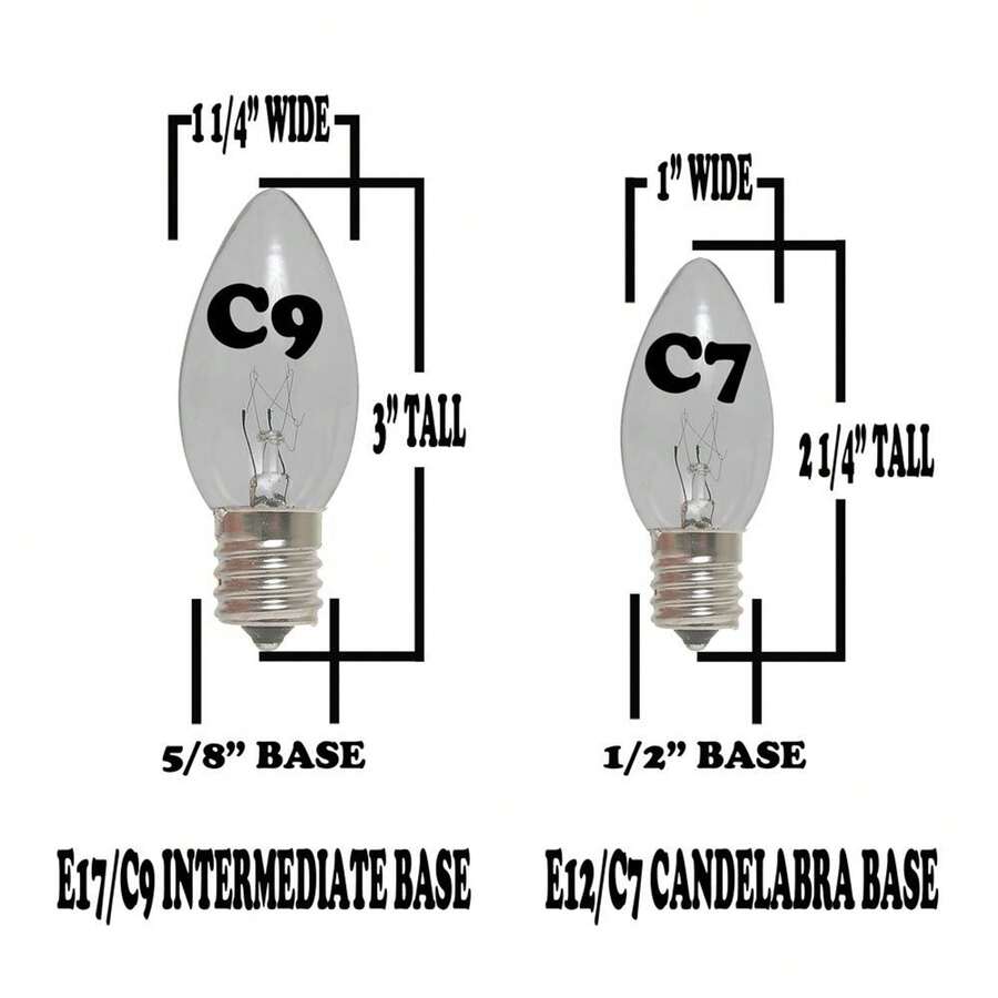 25 Foot C9 LED Outdoor Lighting Patio Christmas String Light Set