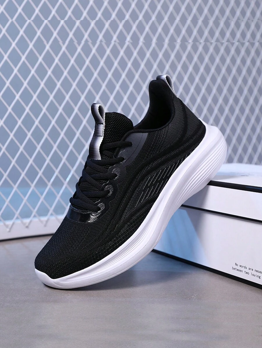 春夏季青少年男孩透氣運動鞋,柔軟、輕量、防震鞋底,黑色 - 黑色 - 查看 1