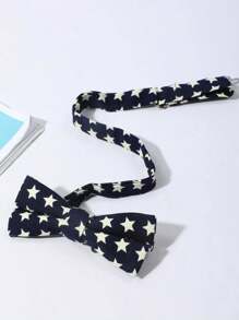 1個男士時尚星星圖案蝴蝶結,適合節日派對 - A - 查看 7