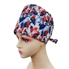 1頂女士高檔印花工作帽,護士帽,抗菌防塵適用於醫院手術護士,美容師等,或家政和清潔工人。 - 彩色 - 查看 12