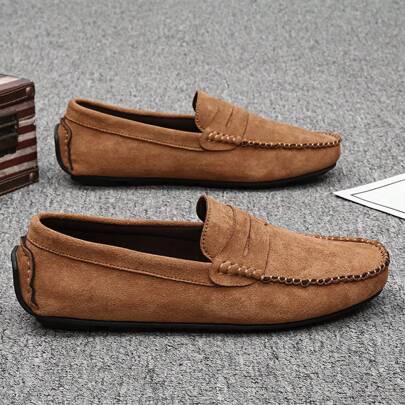 2025 New Style Men's Handmade Breathable Slip-On Loafers, Casual Soft Bottom Shoes, Korean Version Of British Style