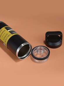 1 件便攜式不銹鋼真空運動水瓶,便攜式保溫瓶,不銹鋼防漏滾輪,保溫冷卻,帶蓋保溫杯,適合戶外運動、露營、遠足、駕駛、散熱器、飲料（20.29 盎司/27.05 盎司/37.19盎司） - 黑色 - 查看 5