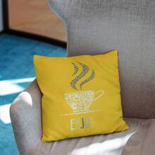 1pc Linen Pillow Case Contemporary Minimalist Green Plant Room Sofa Decoration - Light Grey - View 6