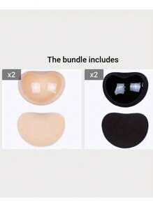 4PCS Women's Invisible Padding Magic Bra Inserts Sponge Bra Breast Push Up Pads Swimsuit Silicone Bra Pad Nipple Cover Boob Pads Stickers Patch