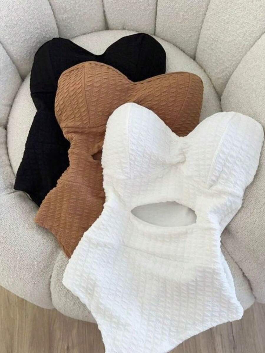 Women Bodysuits - Màu nâu  Mocha - Xem 1