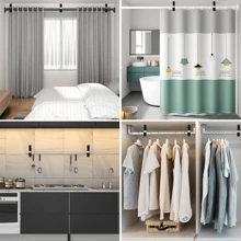 2 Miếng Có thể điều chỉnh Hợp kim nhôm Giường đơn Dán Dấu ngoặc Đối với Rèm , 20-28mm Móc rèm Nhiệm vụ nặng nề Sửa Dán Dấu ngoặc Với ốc vít Đối với Rèm Hoặc Tủ đóng tường Dán - màu đen - Xem 9