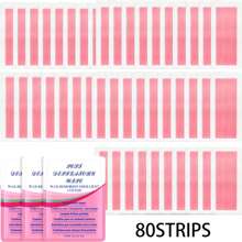 80片女士快速無痛面部脫毛蠟條-可從臉部，眉毛，上唇，臉頰除去毛髮-適用於所有膚質-簡單方便的脫毛解決方案 - 80pcs - 查看 1