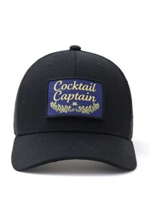 1pc Unisex Black Cartoon Pattern Mesh Breathable Sun Protection Baseball Cap, Suitable For Casual Daily Wear - Multicolor - View 19