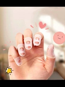 5Pcs Guitar Finger Cover, Thick Silicone Cover Finger Help Practice According To The String Finger Cover Sweep String Finger Pick(Transparent Color) - Multicolor - View 5