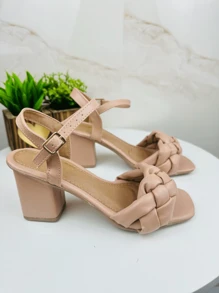 Women Heeled Sandals - Màu nâu  Mocha - Xem 5
