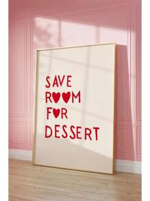 1pc Minimalist Heart Red Quote Poster Prints Aesthetic Kitchen Cute Cooking Wall Art Picture Nordic Canvas Painting Restaurant Decor No Frame Gifts Birthday Graduation