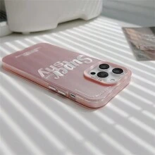 1件有趣圖案磨砂防滑防摔手機殼，適用於 iPhone 7/8/11/12/13/14/15/X/Xr/Xs/Plus/Pro/Pro Max/Se2 - 粉紅色[0] - 查看 3