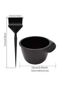 2 Piezas Juego de Tazón y Cepillo para Teñir el Cabello, Juego de Tazón y Cepillo para Espuma de Afeitar, Adecuado para Salones y Peluquerías en Casa, Herramientas para el Cabello, Productos y Accesorios para Peluquerías, Artículos Esenciales de Viaje de Belleza