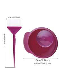2 Piezas Juego de Tazón y Cepillo para Teñir el Cabello, Juego de Tazón y Cepillo para Espuma de Afeitar, Adecuado para Salones y Peluquerías en Casa, Herramientas para el Cabello, Productos y Accesorios para Peluquerías, Artículos Esenciales de Viaje de Belleza