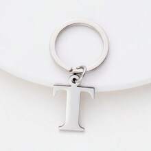 1 buc. Breloc unisex cu litere A-Z din oțel inoxidabil Breloc cu litere simplu cadou pentru prieten, pandantiv pentru bagaje Rechizite școlare Cadouri pentru profesori Accesorii pentru profesori înapoi la școală