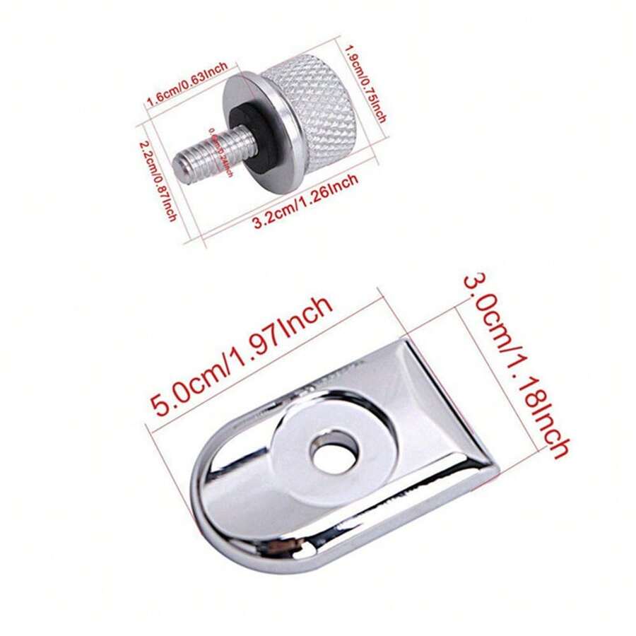 VG MOTO Motorcycle Seat Bolt Nut Tab Kit Screw Mount Knob Cover 1/4"-20 Thread