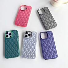 1 Ốp điện thoại chống rơi họa tiết hình thoi nhiều màu tương thích với iPhone - Bạc - Xem 6