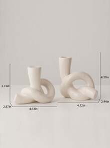 2pcs Modern Candle Holder Unique Ceramic Candelabra For Living Room Mantel TV Stand Kitchen Dining Room Taper Candle Holders For Decorations,Gifts Birthday Graduation