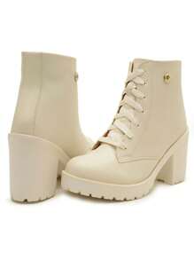 Women Ankle Boots & Booties - Beige - View 3