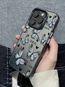 Fairycore 1pc Fashionable Butterfly Print Anti-Drop Phone Case, Compatible With Apple & Samsung Series - Multicolor - View 3