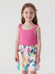 MARC&JANIE 女童荷叶边上衣 - 玫紅色 - 查看 1