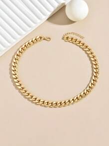 Dây chuyền kim loại ngắn có phong cách Punk, cá tính, cá tính, thời trang, cá tính cho cả nam và nữ. Thích hợp để mặc hàng ngày, mua sắm, đi dạo, tiệc tùng, tụ tập và kỳ nghỉ lãng mạn. - vòng cổ - Xem 10