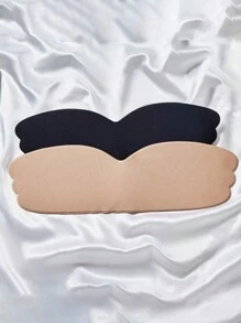 1pc Invisible Chest Paste Adhesive Bra, Backless Dress, Strapless, Breathable, Anti-Slip, Anti-External Expansion, Traceless Nipple Paste - Apricot - View 5