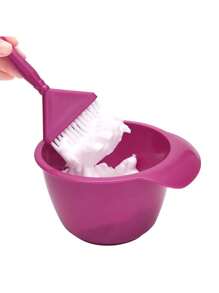 2 Piezas Juego de Tazón y Cepillo para Teñir el Cabello, Juego de Tazón y Cepillo para Espuma de Afeitar, Adecuado para Salones y Peluquerías en Casa, Herramientas para el Cabello, Productos y Accesorios para Peluquerías, Artículos Esenciales de Viaje de Belleza