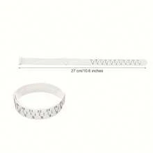 Herramienta de medición de pulsera, cinta métrica suave para medir el tamaño de la muñeca y la circunferencia para brazaletes y pulseras, regla, reglas - Blanco - Ver 2