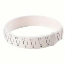 Herramienta de medición de pulsera, cinta métrica suave para medir el tamaño de la muñeca y la circunferencia para brazaletes y pulseras, regla, reglas - Blanco - Ver 4