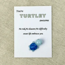 1張口袋擁抱小卡片,3d樹脂海龜問候卡,你真的很棒,生日/婚禮/情人節特別禮物,擁抱代幣,鼓勵賀卡,用你的禮物裝飾,適用於家居/房間裝飾,愛情卡片 - 藍色 - 查看 1