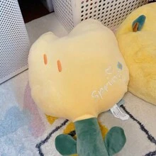 1個花朵毛絨玩具花朵枕頭,可愛花朵枕頭,節日禮物,派對家居裝飾,睡眠墊,沙發墊,辦公室座墊,休息腰墊 - 黃色 - 查看 4