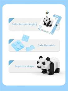 1 Stück handgefertigtes DIY Nanoblock Modell, witzige Tiere Serie Schaf/Zebra/Giraffe/Eisbär, Bausteine für Erwachsene, Sammlerstück, Geschenk zu Neujahr/Geburtstag