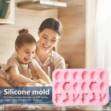 Stampo in silicone a forma di coniglio per cioccolato di Pasqua, adatto per realizzare cioccolato, caramelle, torte, pasta di zucchero, gelatina, budino, sapone fatto a mano, cioccolata calda, palline di cacao, ideale per la decorazione di feste di Pasqua - Rosa - Visualizzare 5