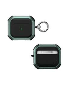 綠色TPU和PC材質AirPods保護殼，帶鑰匙扣，適用於蘋果AirPods充電箱2和1 - 薄荷綠 - 查看 4