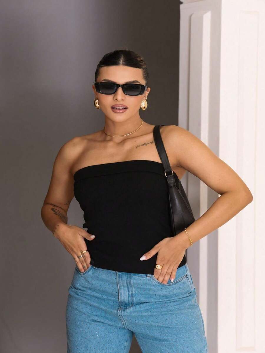 Blusa Tomara que Caia Clássico Moda Verão