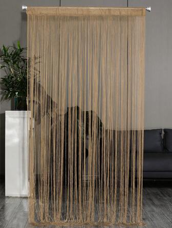 1入組加密線簾,適用於臥室門口,帶有流蘇裝飾的客廳隔斷和商店橫幅窗戶