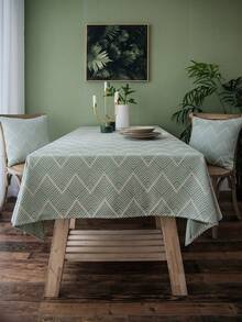 1 Miếng Phong cách Bắc Âu Họa tiết Hình học Khăn trải bàn Đối với Ăn uống Bàn - màu xanh lá - Xem 6