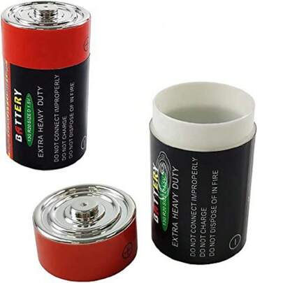 Small Battery Disguised Storage Box, Fake Security Pill Box, Hidden Coin Container