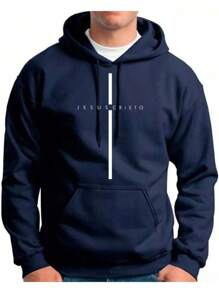 Men Hoodies - Màu xanh hải quân - Xem 1
