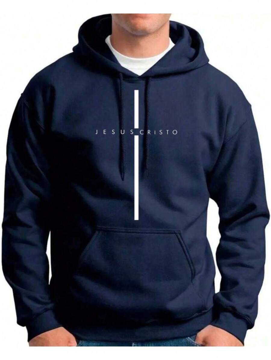 Men Hoodies - Màu xanh hải quân - Xem 1
