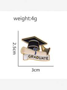 1 件毕业季纪念胸针，创意学生学位帽合金徽章，多功能服装和帽子配饰，适合送给同学、朋友、恋人 - 畢業季 - 查看 9
