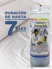 Veladora Gel Salud Y Sanación - Azul y blanco - Ver 4