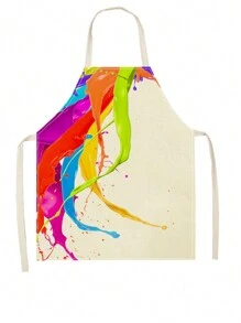 1 Miếng Ink Splash Mô hình Tạp dề nấu ăn Đối với Nhà  Phòng bếp Sử dụng - Đen và trắng - Xem 1