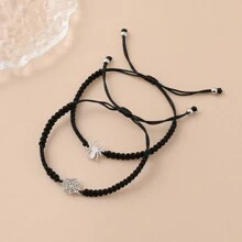 2入組創意個性化蜘蛛編織情侶祝福卡手鐲 - 蜘蛛 - 查看 8