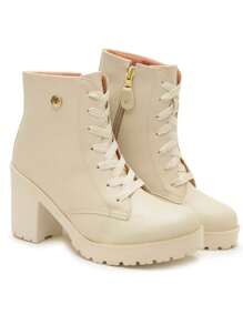 Women Ankle Boots & Booties - Beige - View 2