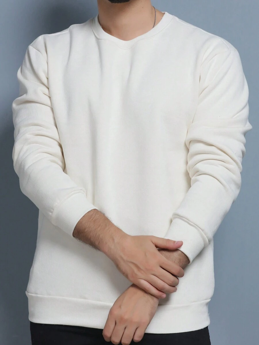 Men Sweatshirts - Beige - View 1